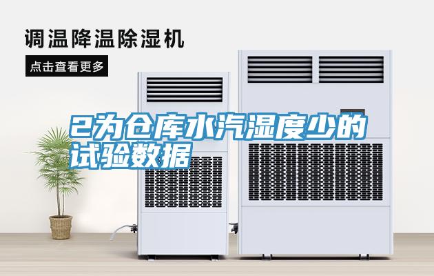 2為倉庫水汽濕度少的試驗(yàn)數(shù)據(jù)