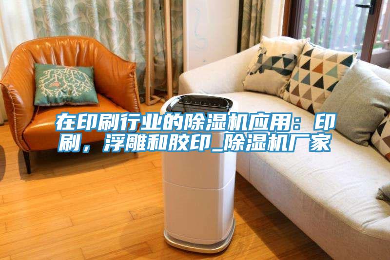 在印刷行業的除濕機應用：印刷，浮雕和膠印_除濕機廠家