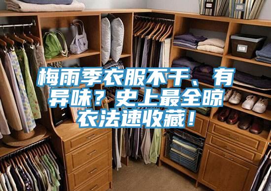 梅雨季衣服不干、有異味?史上最全晾衣法速收藏!
