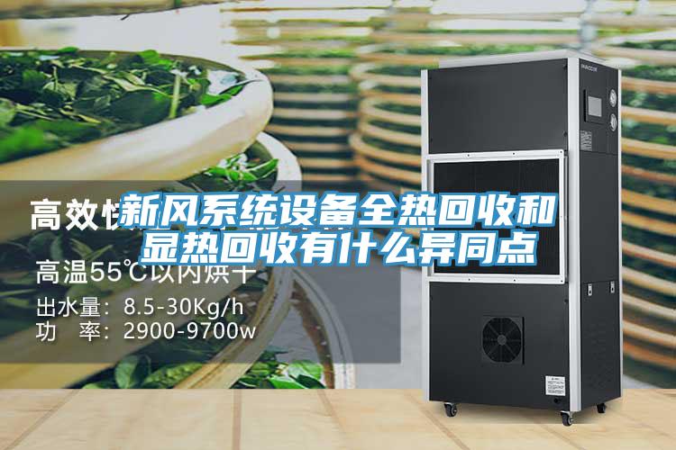 新風系統設備全熱回收和顯熱回收有什么異同點