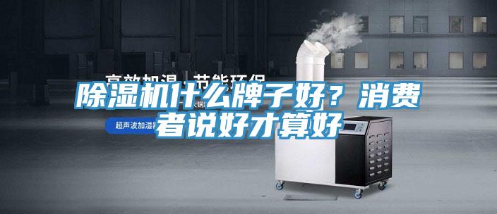 除濕機什么牌子好？消費者說好才算好