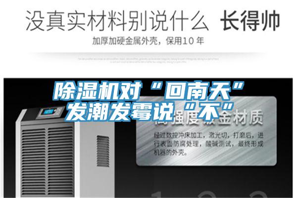 除濕機對“回南天”發潮發霉說“不”
