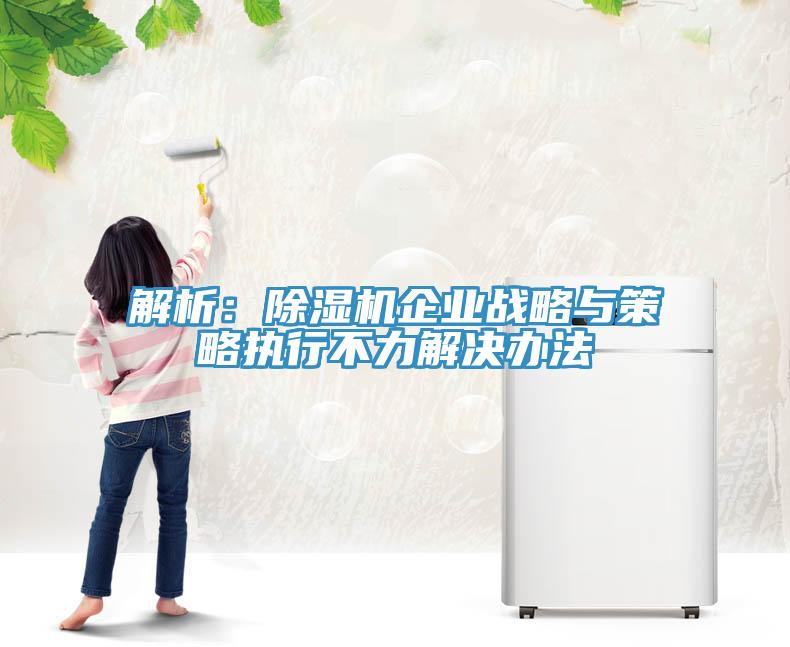 解析：除濕機企業戰略與策略執行不力解決辦法