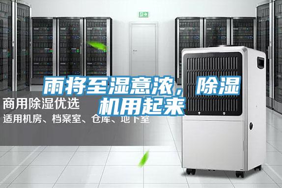 雨將至濕意濃，除濕機用起來