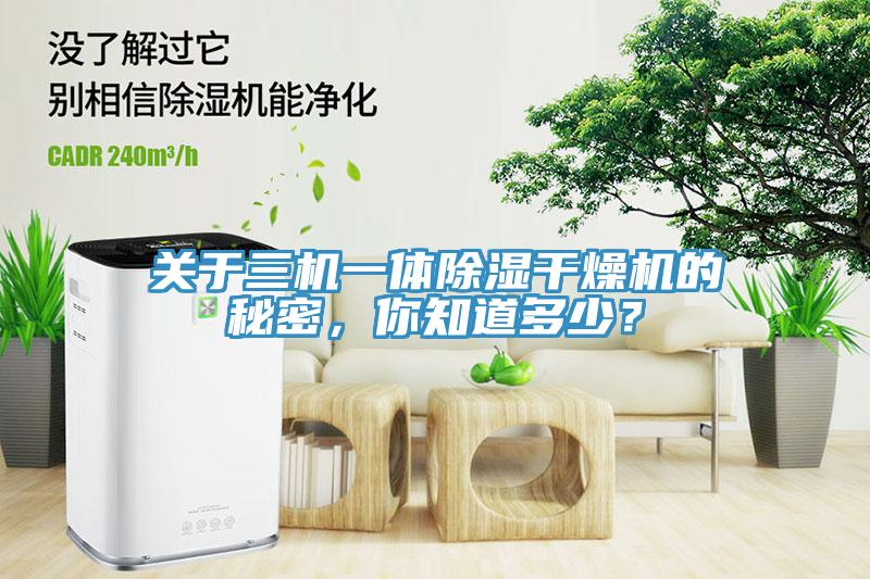 關(guān)于三機一體除濕干燥機的秘密，你知道多少？