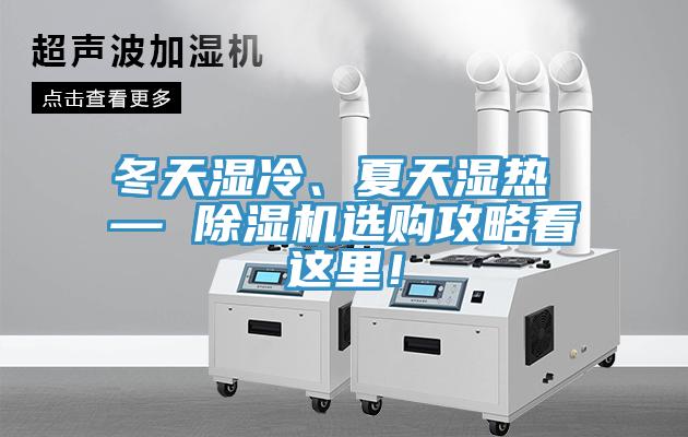 冬天濕冷、夏天濕熱 — 除濕機(jī)選購攻略看這里！