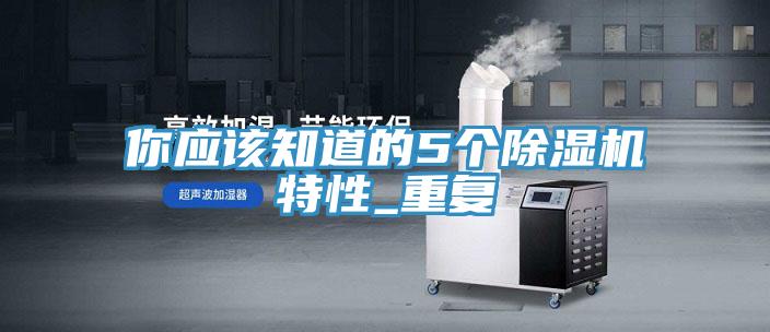 你應該知道的5個除濕機特性_重復