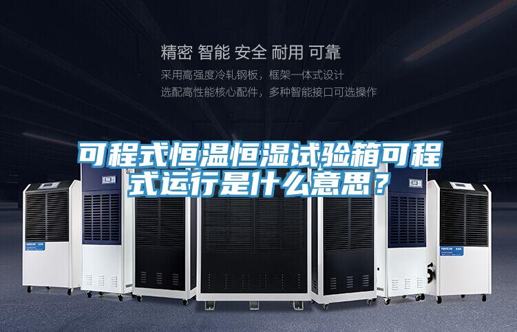 可程式恒溫恒濕試驗箱可程式運行是什么意思?