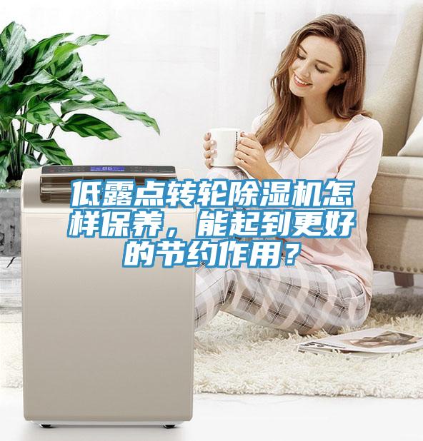 低露點轉輪除濕機怎樣保養，能起到更好的節約作用？