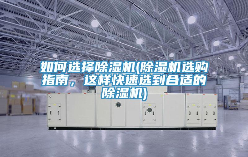 如何選擇除濕機(除濕機選購指南，這樣快速選到合適的除濕機)