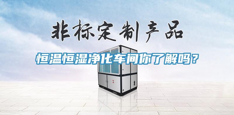 恒溫恒濕凈化車間你了解嗎？