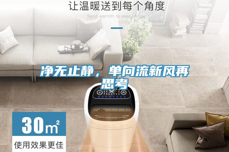 凈無止靜,單向流新風再思考