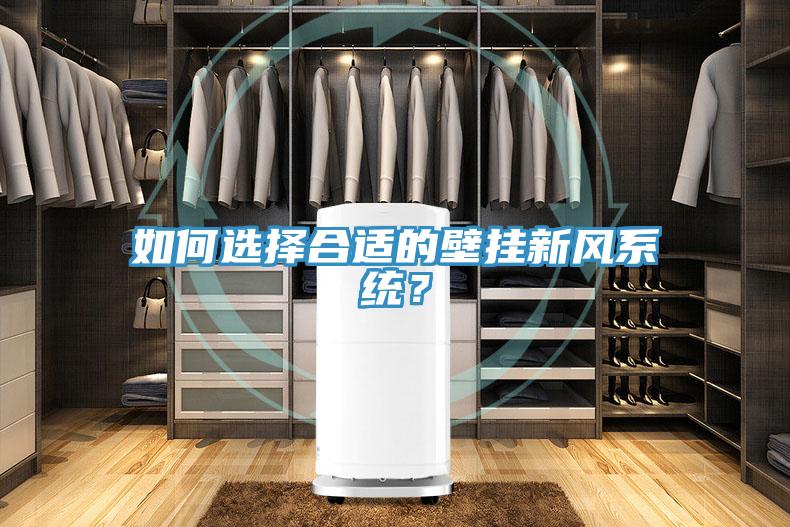 如何選擇合適的壁掛新風系統？