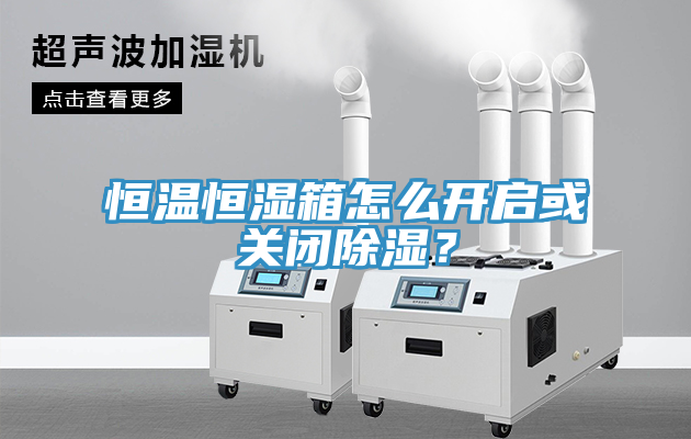 恒溫恒濕箱怎么開啟或關閉除濕？