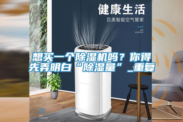 想買一個除濕機嗎？你得先弄明白“除濕量”_重復