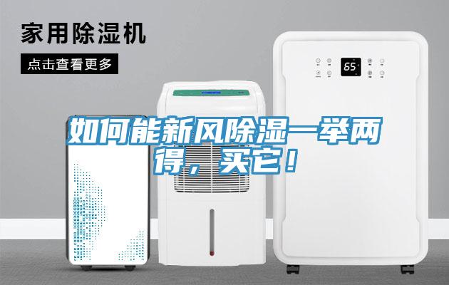 如何能新風除濕一舉兩得，買它！