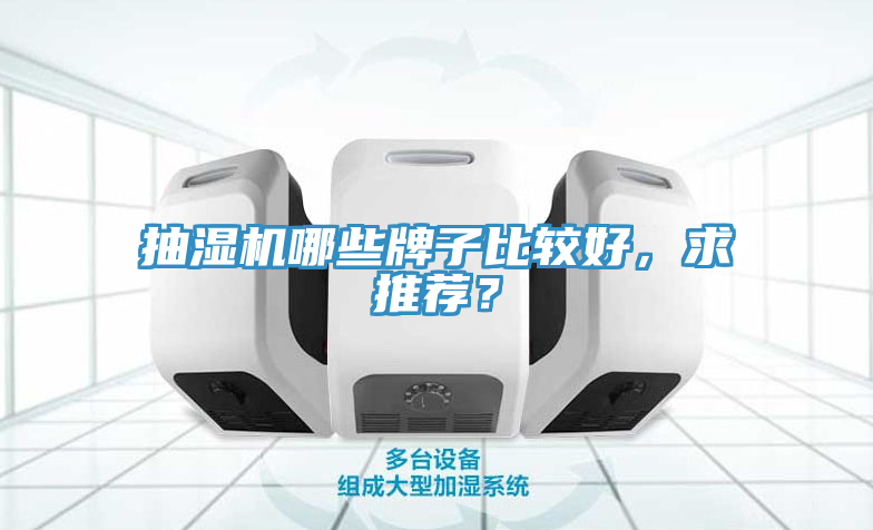 抽濕機哪些牌子比較好，求推薦？