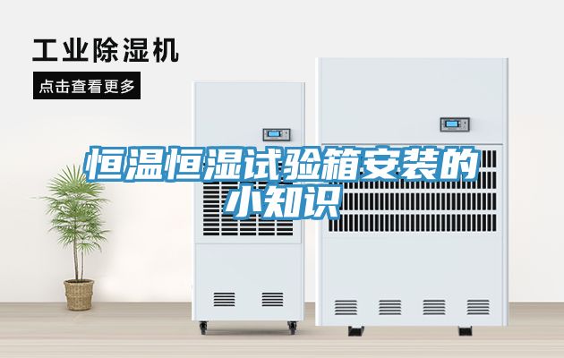 恒溫恒濕試驗(yàn)箱安裝的小知識