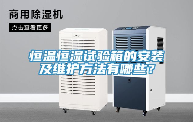 恒溫恒濕試驗箱的安裝及維護(hù)方法有哪些？