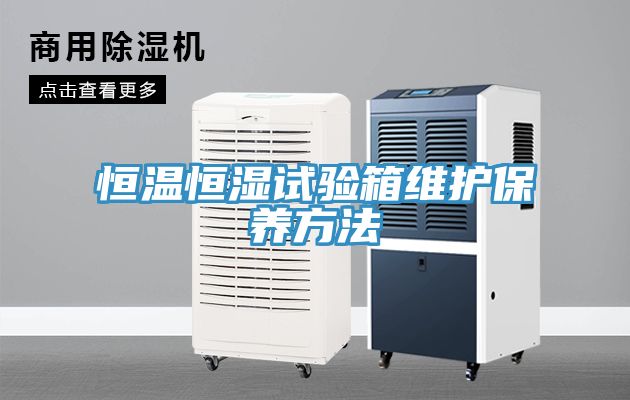 恒溫恒濕試驗(yàn)箱維護(hù)保養(yǎng)方法