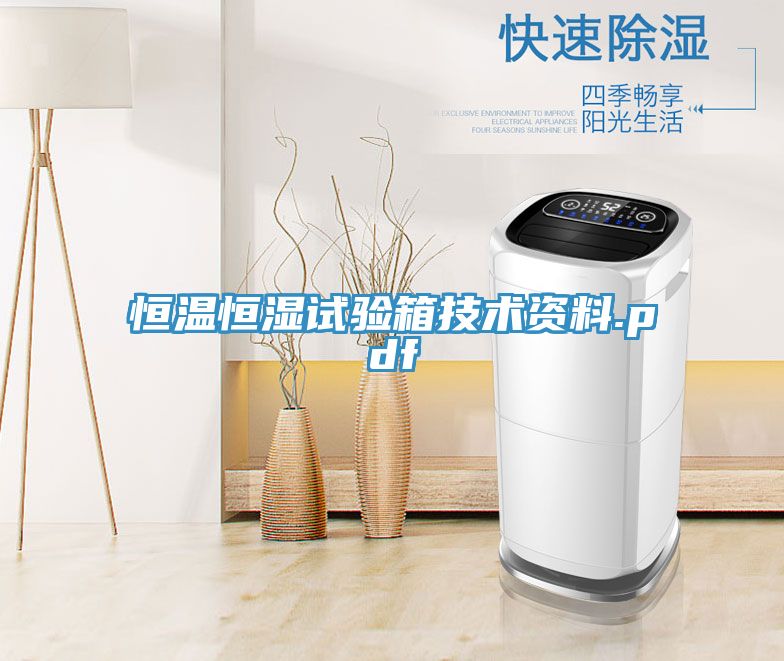恒溫恒濕試驗箱技術資料.pdf