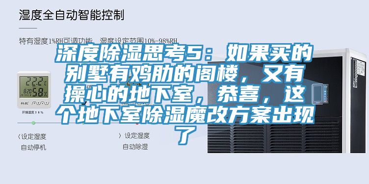 深度除濕思考5：如果買的別墅有雞肋的閣樓，又有操心的地下室，恭喜，這個地下室除濕魔改方案出現了
