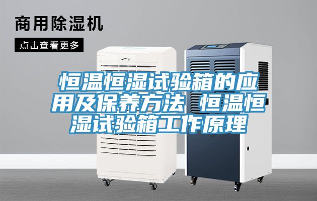 恒溫恒濕試驗(yàn)箱的應(yīng)用及保養(yǎng)方法 恒溫恒濕試驗(yàn)箱工作原理