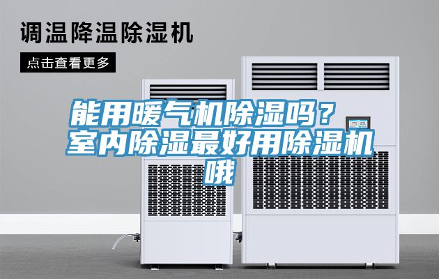 能用暖氣機除濕嗎？ 室內除濕最好用除濕機哦