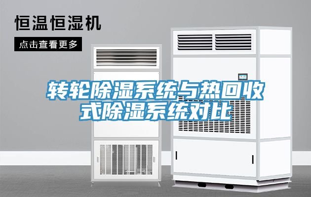 轉輪除濕系統與熱回收式除濕系統對比