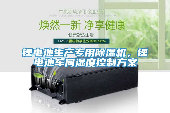 鋰電池生產專用除濕機,鋰電池車間濕度控制方案